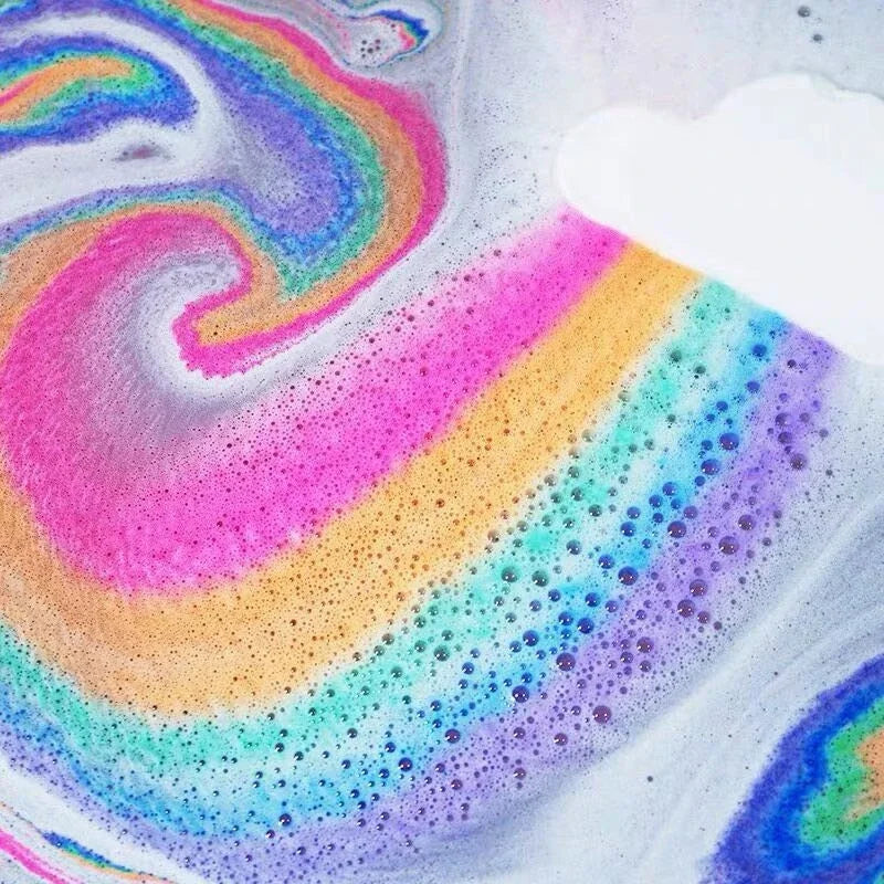 Natural Skin Care Cloud Rainbow Bath Salt Bombs